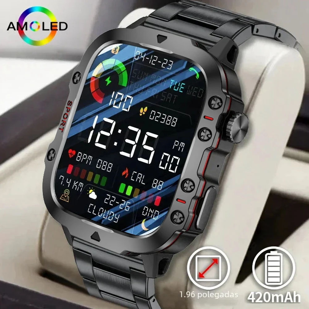 Smartwatch Rugged Watches For Men - Orijinal Sağlam Erkek Akıllı Saatleri Kablosuz