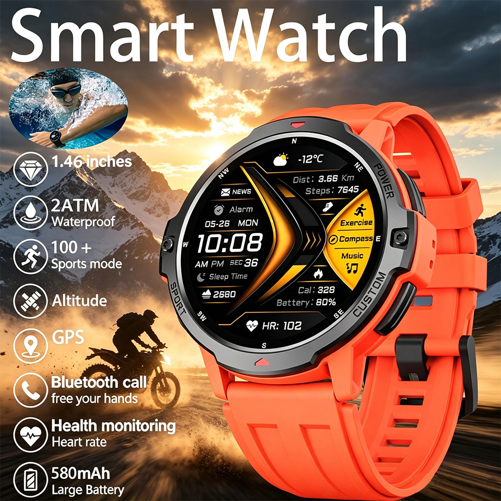 Smartwatch Timex Watches For Men - YENI 6 Eksenli Jiroskop Askeri GPS