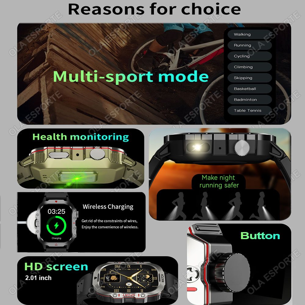 Orijinal Sağlam Erkek Akıllı S - Smartwatch Rugged Watches For Men incelemesi ve fiyatı