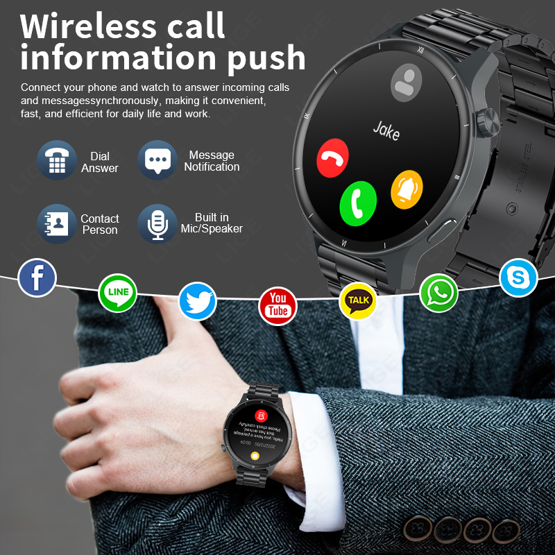 LIGE 3D Dinamik Kadran akıllı  - Smartwatch Latest Watches For Men incelemesi ve fiyatı