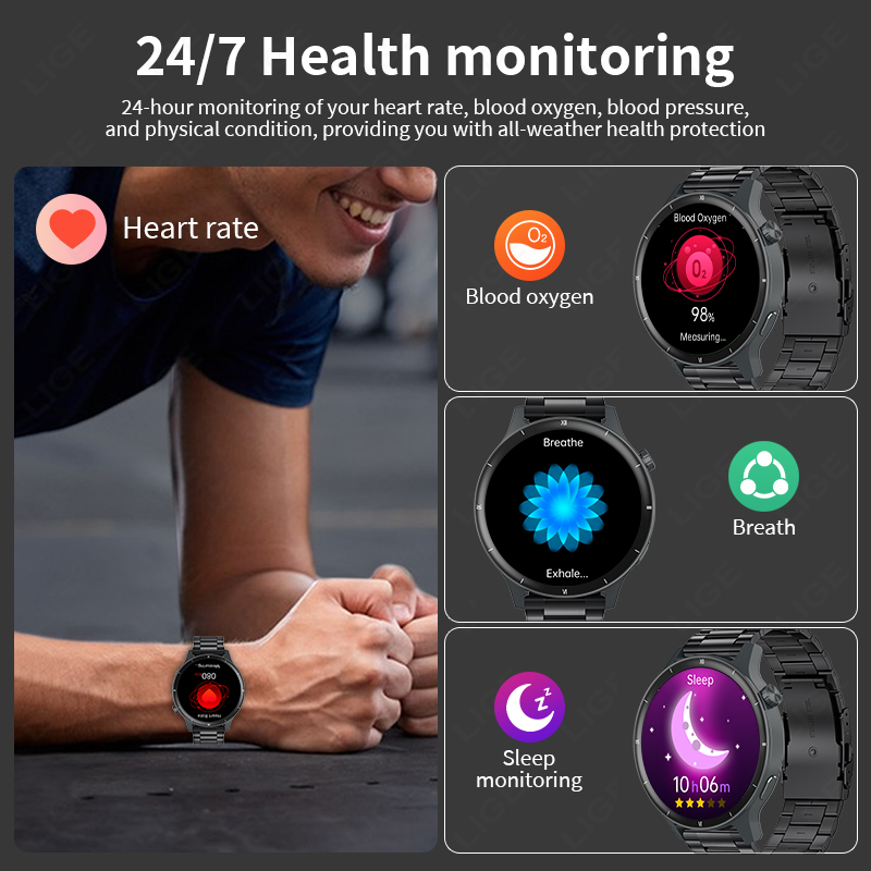 LIGE 3D Dinamik Kadran akıllı  - Smartwatch Latest Watches For Men incelemesi ve fiyatı