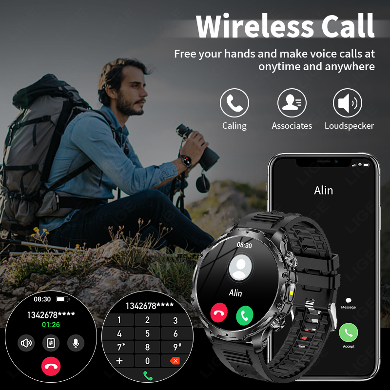 LIGE Smartwatch Askeri Erkekle - Smartwatch Timex Watches For Men incelemesi ve fiyatı