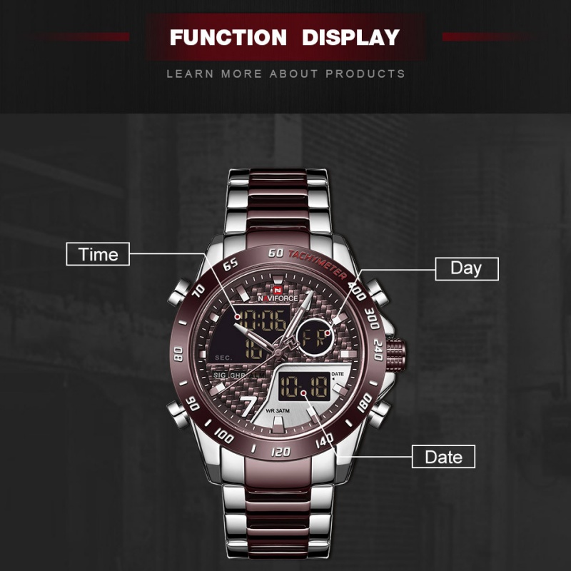 NAVIFORCE Erkek Yeni Analog Di - Analog Quartz Watch incelemesi ve fiyatı